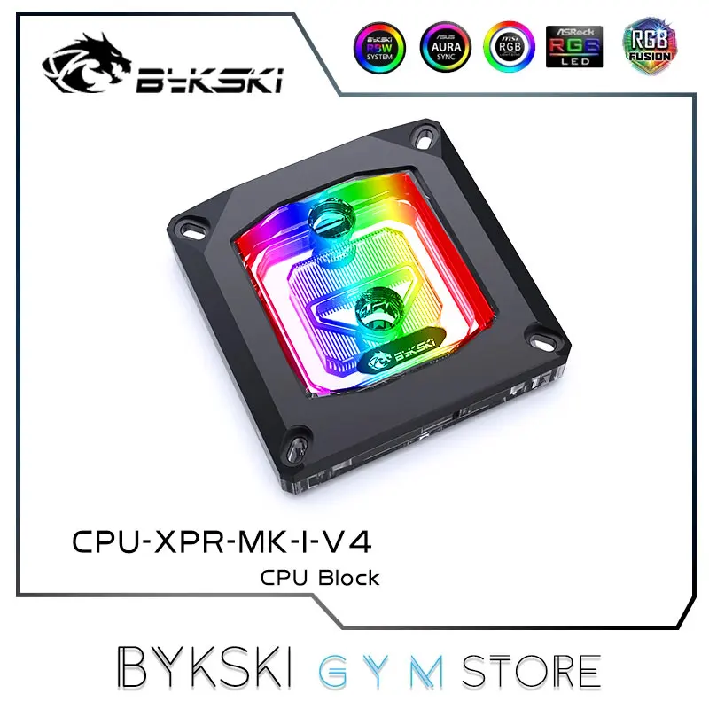 Bykski, CPU Water Block RGB, Skysčio Aušintuvas Intel LGA 1366,115 X,20XX, 5V/12V M/B SYNC, CPU-XPR-MK-I-V4 4