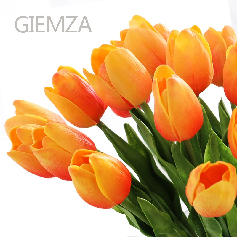 GIEMZA Tulpės, Dirbtinės Gėlės Netikrą Gėlių Nekilnojamojo Touch Gėlių, Vestuvių Dekoravimas 1pc Šalies Namų Dekoravimo Paslaugos 4