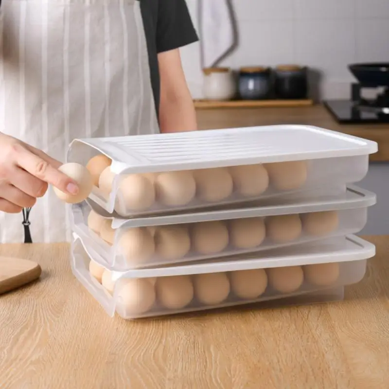 Auto Slinkimo Kiaušinių Laikymo Laikiklis Dėžutė Kiaušinių Šaldytuvas Konteineris Šaldytuvas Maisto Užsklandos Namų Virtuvėje Ant Kitos Laikymo Dėžutė 2021 4
