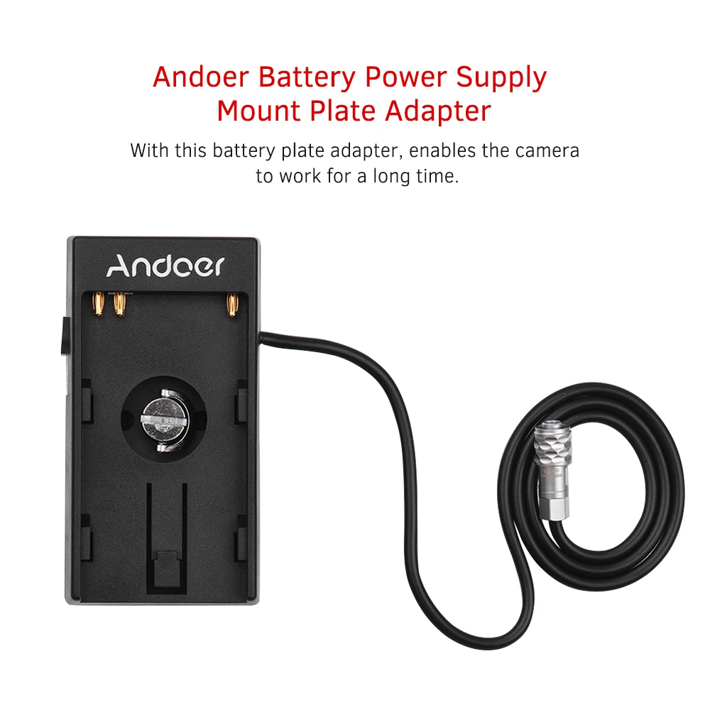 Andoer Kamera DV Akumuliatoriaus Energijos Tiekimo Mount Plate Adapteris su 1/4 Colių Varžtas BMPCC 4K Sony BP-U30 U60 U90 BP-U Baterija 4