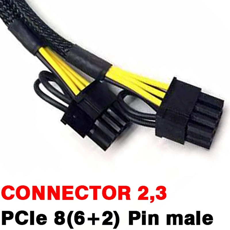PCI-E 6 Pin PCIe Dual 8 Pin (6+2) Vaizdo Korta PCI Express Maitinimo Adapteris GPU VGA Y-Splitter ilgiklis 4