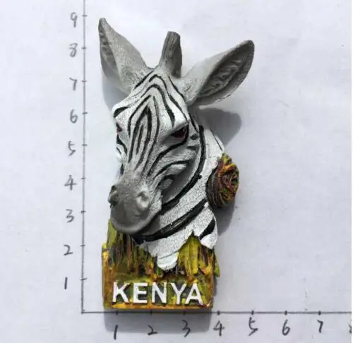 Afrikoje, Kenijos Šaldytuvas Magnetai 3D Dervos Rankų darbo Zebra Šaldytuvas Magnetiniai Lipdukai, Kelionės, Turizmas, Suvenyrai, Dovanos 4