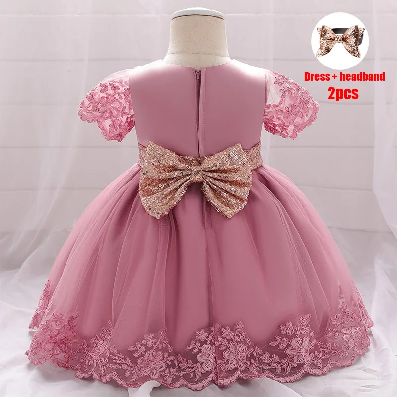 2021 Vasaros Vaikų, Kūdikių Suknelė Baby Girl Drabužių China Bow 1-asis Gimtadienis Suknelė Princesė Suknelės, Šaliai Ceremonija Suknelė 4