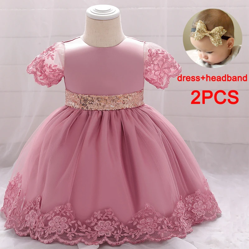 2021 Kalėdų Bamblys Pirmuosius Gimtadienius Suknelė Baby Girl Drabužiai Bowknot Krikšto Princesė Dress Nėrinių Šalis Suknelės Gėlių Mergaitė 4