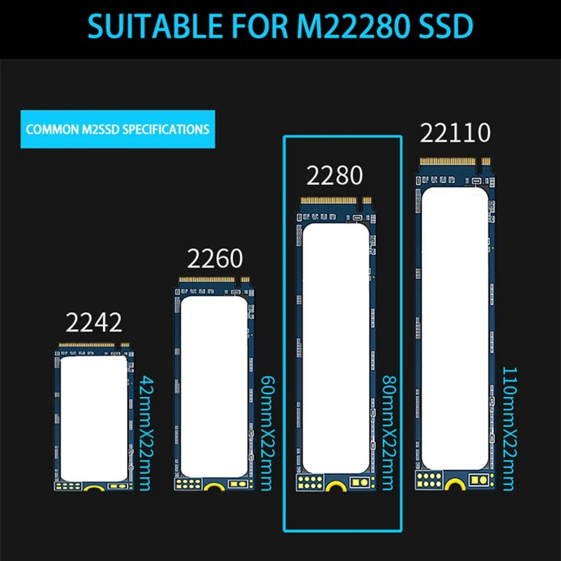 M. 2 Kietojo Disko Šilumos Kriaukle M2 Šilumos Trinkelėmis SSD Nvme 2280 Vėsinimo Liemenė 4