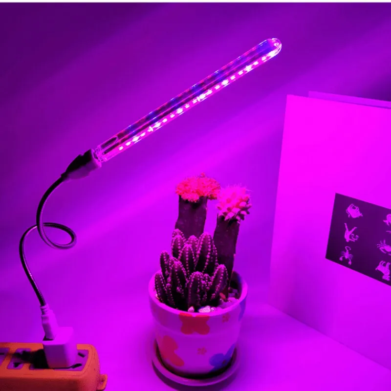 Led Grow Light USB Fito Lempos Visą Spektrą 10W 21LEDs DC5V Augalų Sodinukai, Gėlių Patalpų Fitolamp Grow Box Įrankis 4