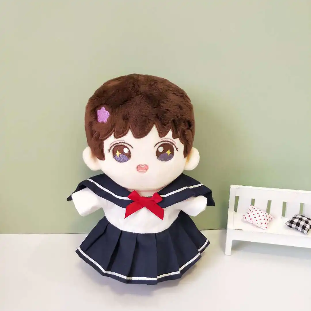 20cm Idol Star Doll Kawaii Mokyklos Drabužiai karinio jūrų Laivyno Uniforma Dress Kostiumai Keičiamų Drabužių Priedai(Ne Lėlės) 4