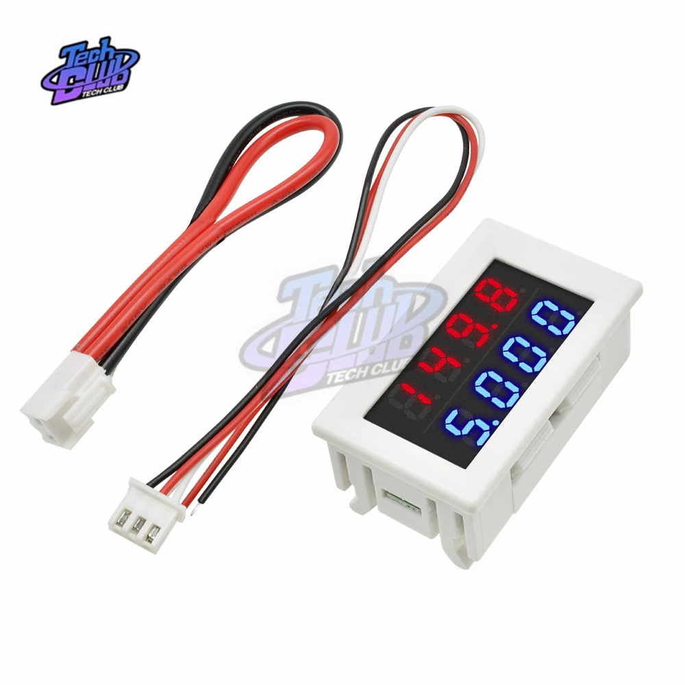 Mini Digital Voltmeter Ammeter DC 0-200V/10A Skydelis Amp Voltų Įtampa Srovės Matuoklis Testeris Detektorius LED Ekranas, Auto Automobilis 4
