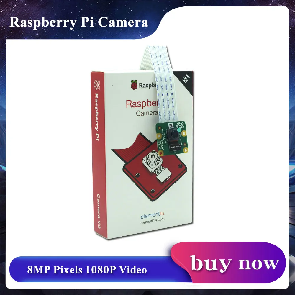 Originalus Aviečių Pi Kamera V2 Modulis jautrus Šviesai Žetonų 8MP Pikselių su IMX219 1080P Vaizdo medžiagą Raspberry Pi 4 Modelis B/3 4