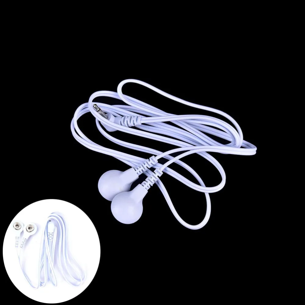 1Pcs 3.5 mm Plug Švino Elektrodas Laidai, Jungiamieji Kabeliai su 2 Mygtukų Skaitmeninis TENS Terapija Mašina Massager 4