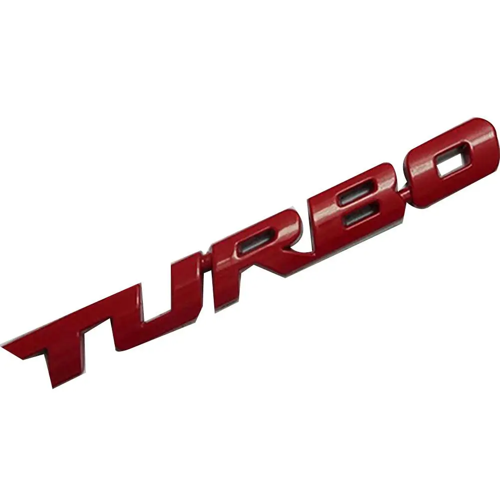 Cool 3D Metalų Lydinio, Raidė Turbo Automobilį, Motociklą Logotipas Ženklelis Lipdukas Lipdukas Dekoras 4