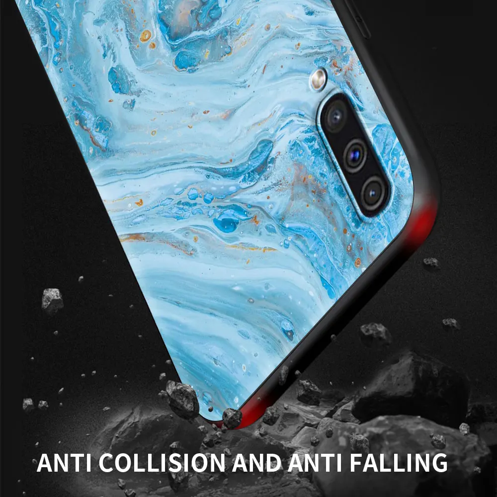 Laipsniškas Spalvų Marmuro Silikoninis Telefono dėklas Samsung Galaxy A51 A71 A21s A01 A11 A21 A31 A41 A91 A72 A32 5G Padengti Coque Fundas 4