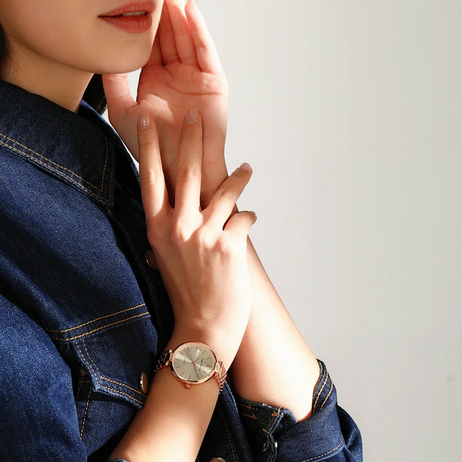 Naujas Kvarcinis Žiūrėti į Moteris Žiūrėti Prabanga Japonija Judėjimo Stilingas Rose Gold Ponios žiūrėti Laikrodis Mergina Laikrodis reloj Vandeniui 4