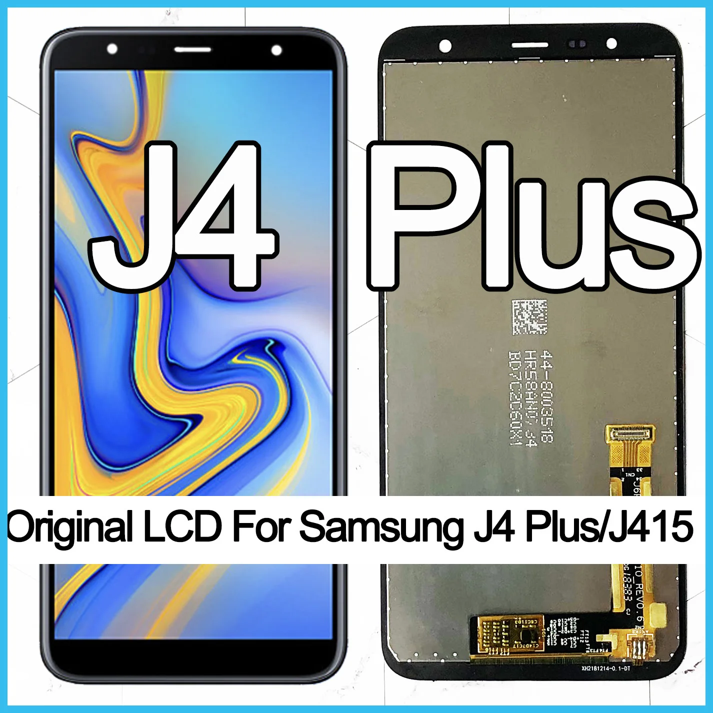 Originalus Samsung Galaxy J4+ J415 SM-J415F J415FN LCD ekranas Jutiklinis Ekranas Surinkimo Samsung J4 plius J415 lcd ekranas 4