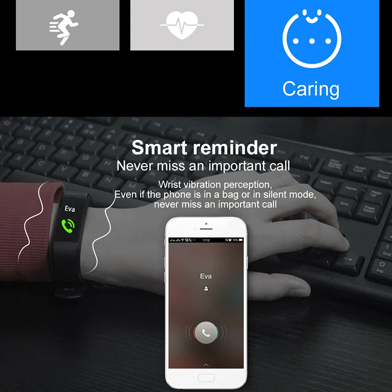 Smart Apyrankę, Širdies Ritmas, Kraujo Spaudimas Sveikatos Laikrodis Atsparus Vandeniui Smart Watch 
