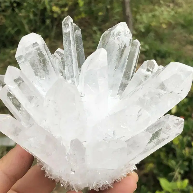 Natūralus baltas kristalų sankaupos kvarco kristalo lazdele chakra išgydo reiki pakopos taško spinduliuotės 4