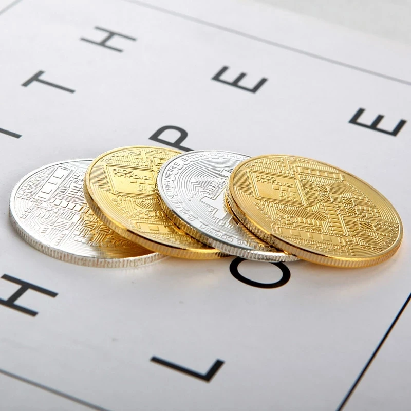 Paauksuoti Bitcoin Moneta, Kolekcines, Puiki Dovana Tiek Monetos Meno Kolekcija Fizinio Aukso Progines Monetas Namų Amatų Papuošalai 4