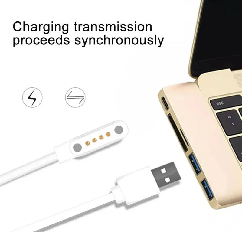 USB Maitinimo Įkrovimo Kabelis Smart Žiūrėti Universalus Mokestis 4 Pin Priedai Įkrovimo Kabelis Magnetinio Stiprus įkrovimo R91A 4