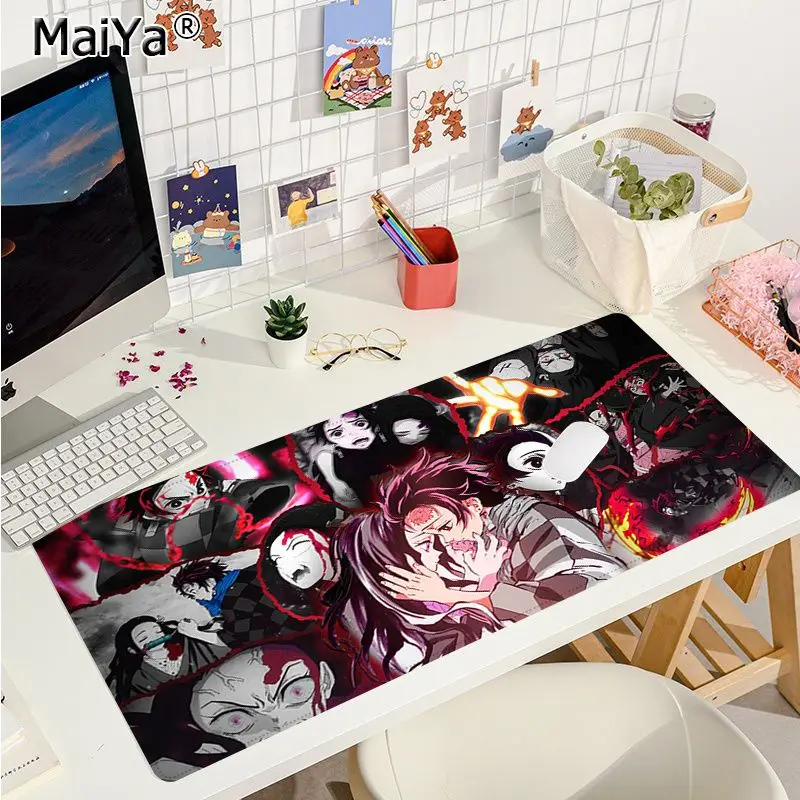 Maiya Demon Slayer Kimetsu nr. Yaiba girl anime Gumos KOMPIUTERIO, Kompiuterinių Žaidimų kilimėlis Nemokamas Pristatymas Didelis, Mouse Pad Klaviatūros Kilimėlis 4