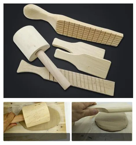 Medžio masyvo Molio Clapper Purvo Valdybos Keramikos Molio Įrankiai, Keramikos Molio Liejimo Įrankis 