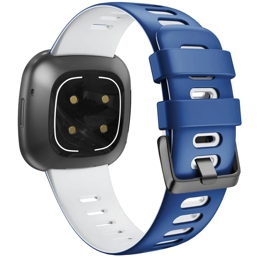 Už Fitbit Versa 3 /Prasme Silikono Watchband Kvėpuojantis Sporto Riešo Juostos Mados Dual Spalvų Juostos Dirželis Smart Watch Priedai 5