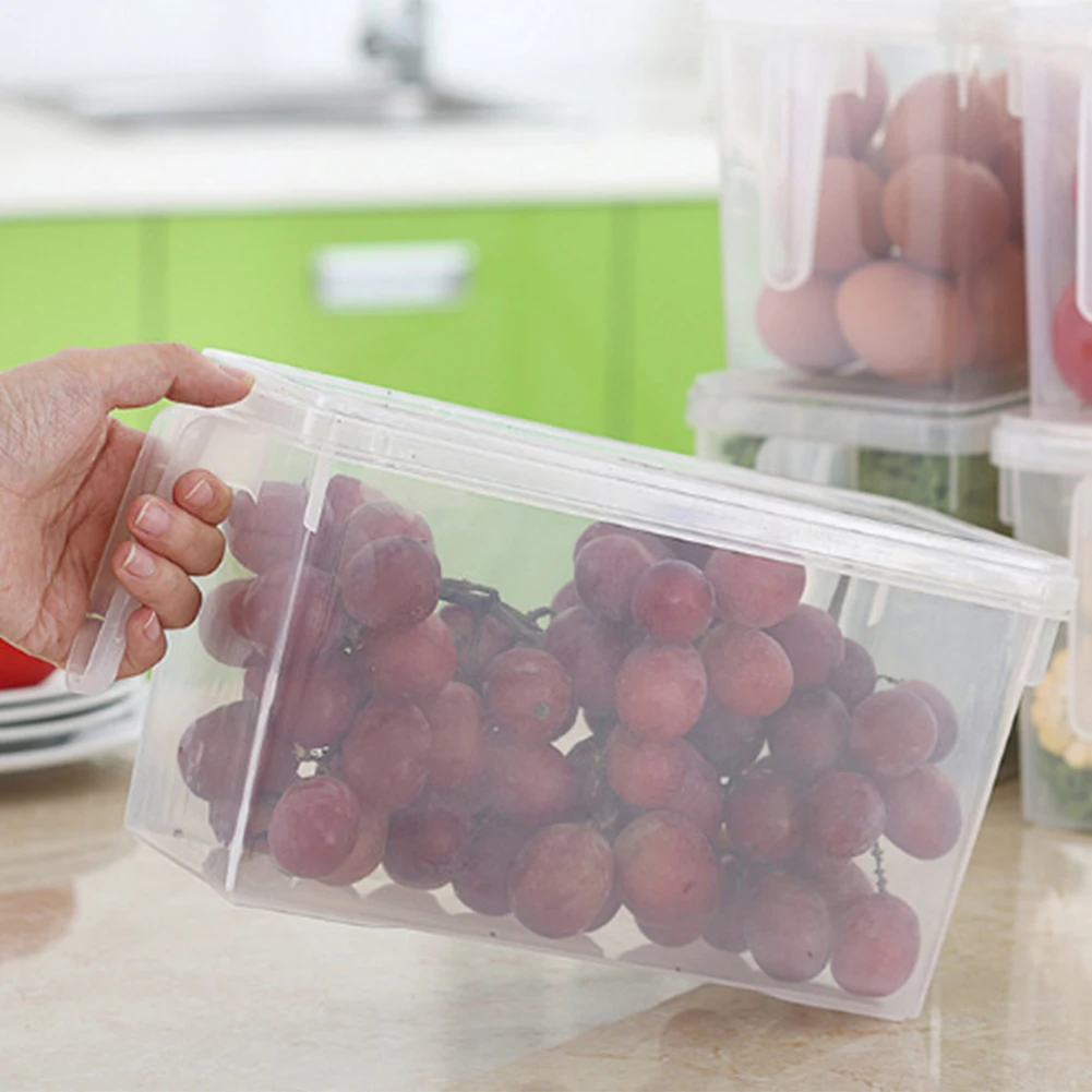Virtuvės Skaidrus talpinimo Šaldytuve Organizatorius Maisto produktų Laikymo Dėžutė Erdvė Užsklanda Daržovių ir vaisių stalčiai Šaldiklyje Šviežių laikyti Sandariose Dėžutėse 5