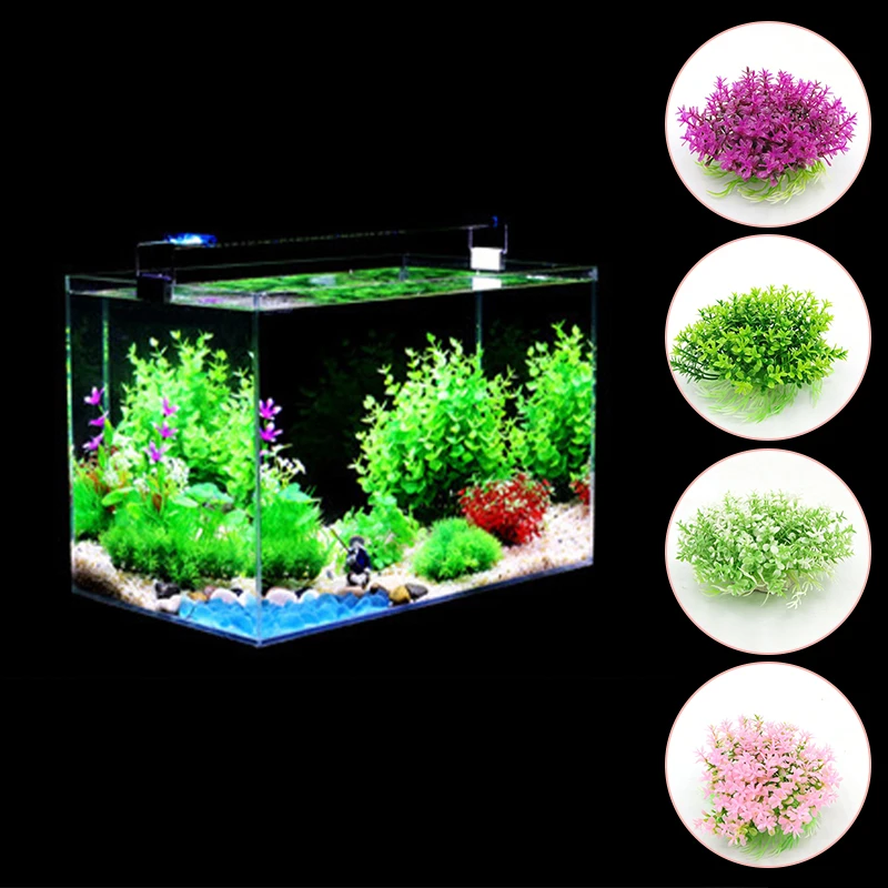 Kraštovaizdžio Akvariumas Žolės, Gėlių Kamuolys Modeliavimas Vandens Augalų, Žuvų Bakas Dekoro Dirbtinis Vandens Dumbliai Ornamentu 5