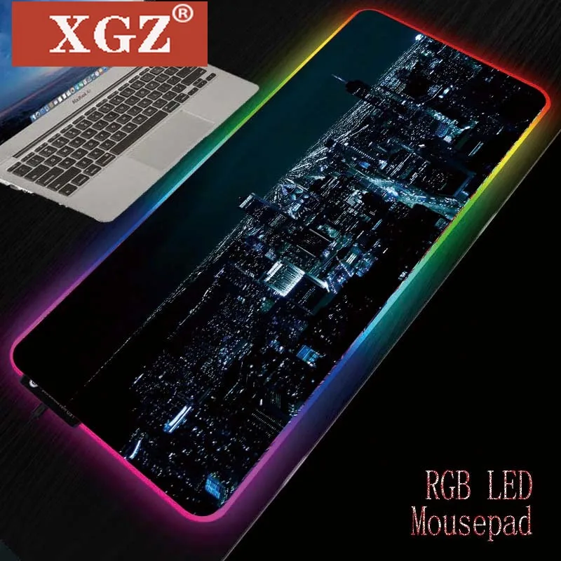 XGZ Naktį Kraštovaizdžio RGB LED Didelės Pelės Mygtukai USB Laidinio Apšvietimo Žaidimų Klaviatūra Spalvinga Šviesos PC neslidus Cs Go 5