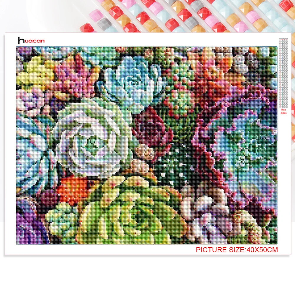 Huacan 5d Diamond Tapybos kvadratiniu Mozaikos Sultingi Augalai Diamond Siuvinėjimo Gėlės, kalnų krištolas Nuotraukas 5