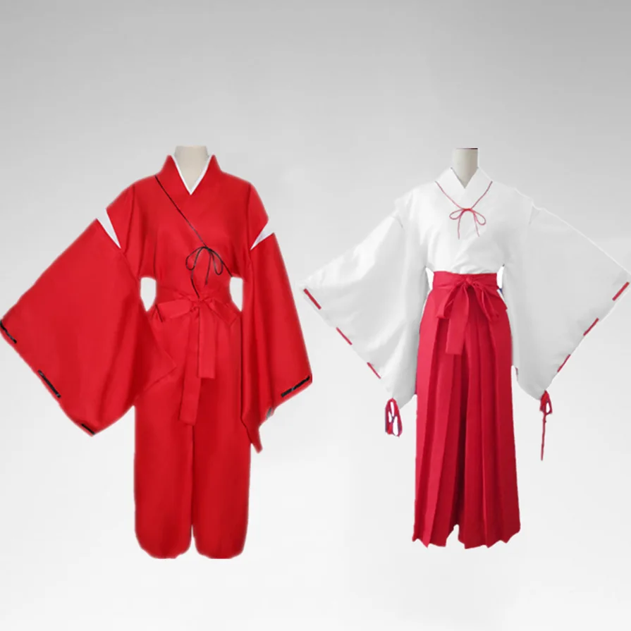 Inuyasha Cosplay Kostiumų Kikyo Kimono, Pilnas Komplektas Inuyasha Helovinas Priedai Ausies Karoliai Nagai Kojinės 5