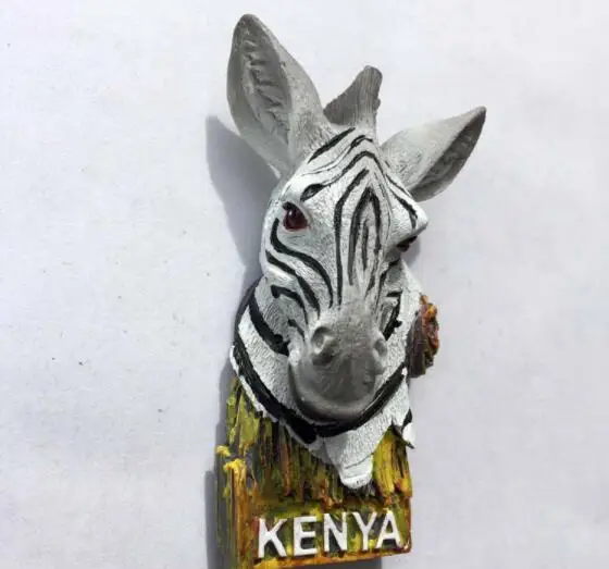 Afrikoje, Kenijos Šaldytuvas Magnetai 3D Dervos Rankų darbo Zebra Šaldytuvas Magnetiniai Lipdukai, Kelionės, Turizmas, Suvenyrai, Dovanos 5