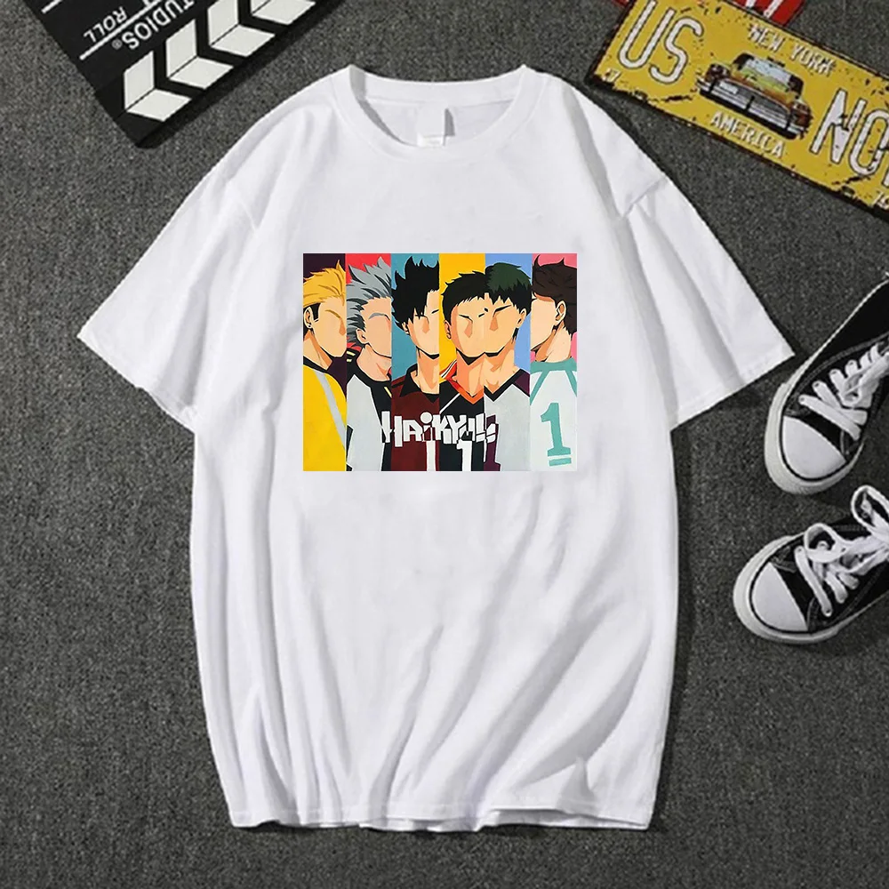 2020 Janpanese Anime Haikyuu Tinklinis Trumpas Rankovės Harajuku Hoodie Vyrai Moterys Unisex Hoodies T-shirt 5