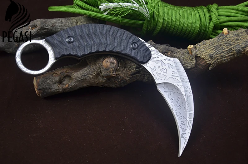 PEGASI G10 kokybės rankų kaltiniai letena peilį lauko aštrių medžioklės peilis hunter ' s peilis peilis džiunglės 5