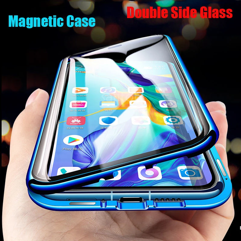 Magnetinio Dvipusis Stiklo Atveju, Samsung Galaxy A71 A51 A70 A50 A31 S8 S9 S10 S20 20 Pastaba 8 9 10 Plius M31 M51 A30 A20 Dangtis 5