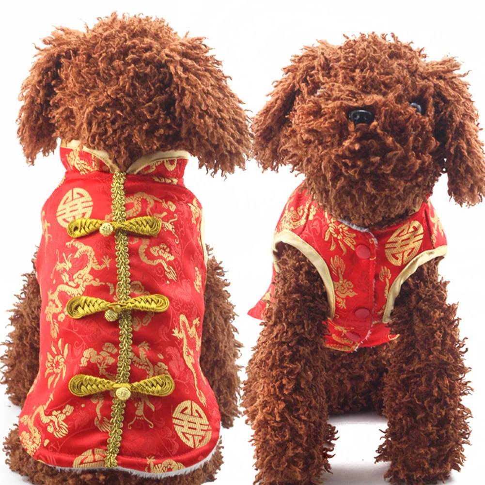 Mados Šunelis Mažylis Žiemą Kinų Stiliaus Drabužių, Siuvinėjimas 2020 Laimingų Naujųjų Metų Kostiumai, Paltai 5