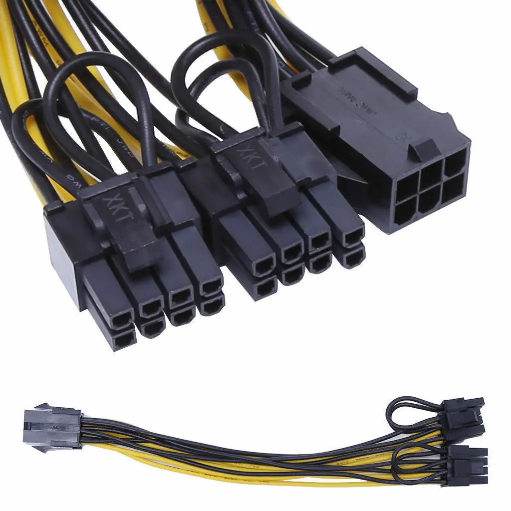 6PCS PCI-E 6-pin, Dual 6+2-pin (6-pin/8-pin) Maitinimo Splitter Cable Grafikos plokštė PCIE 6Pin PCI Express Dual 8Pin Maitinimo Kabelis 5