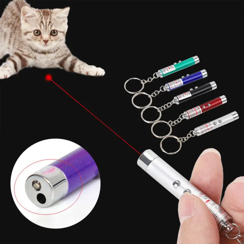 Nešiojamų LED Lazeris Žaislai Katėms Raudonas Lazeris Pen Lazerio Funny Cat Stick Fidget Žaislai Juokingas Interaktyvus Prekių Pet Žaislas Priedai 5