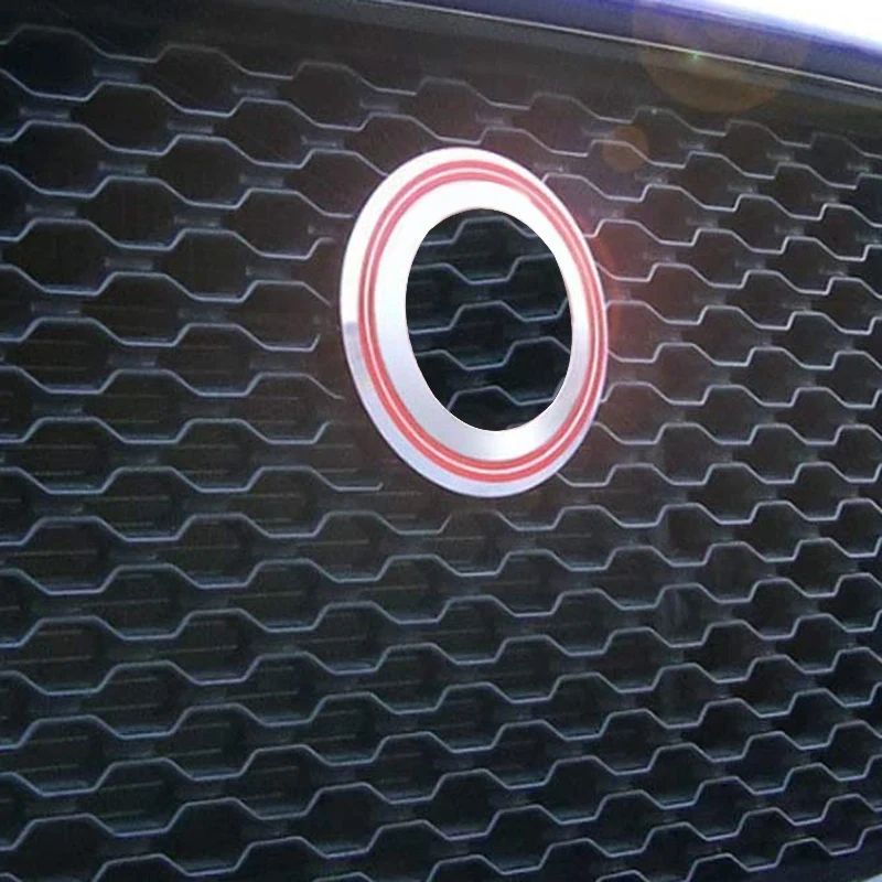 Automobilio Priekinės Grotelės Logotipas, Emblema Lipdukai Aliuminio Lydinio Apdailos Žiedas Lipdukas Lipdukai Jaguar XE XF XJ XJR F-TEMPAS 5