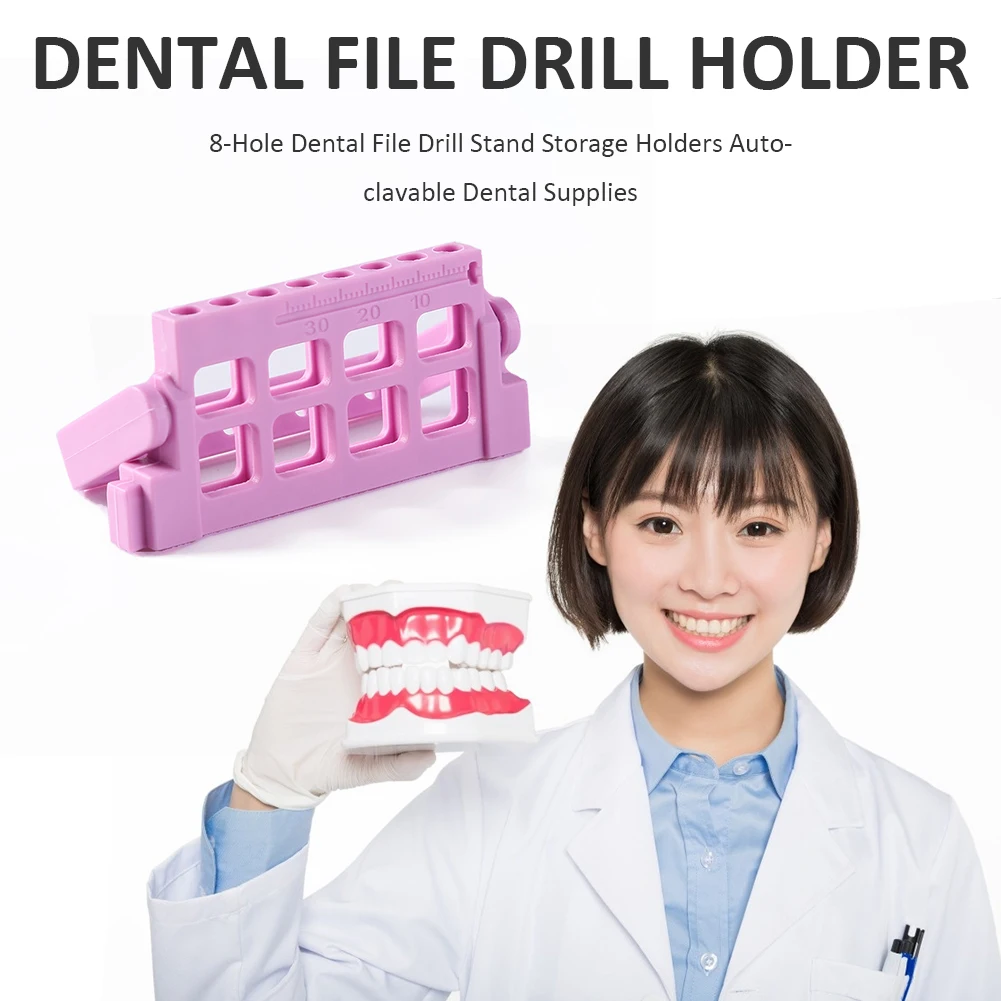 Dantų Balionėlis Endodontinis Failą Gręžimo Stovo Laikiklį, Autoclavable Dantų Lab Priemonė Puikų komfortą dizaino Dantų Turėtojas 5
