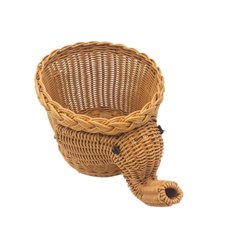 Rankų Darbo Bambuko Dramblys Vytelių Iškylą Krepšelį Maisto Produktų, Duonos, Kempingas Iškylą Krepšelį Bambuko Vaisių Saugojimo Krepšys 5
