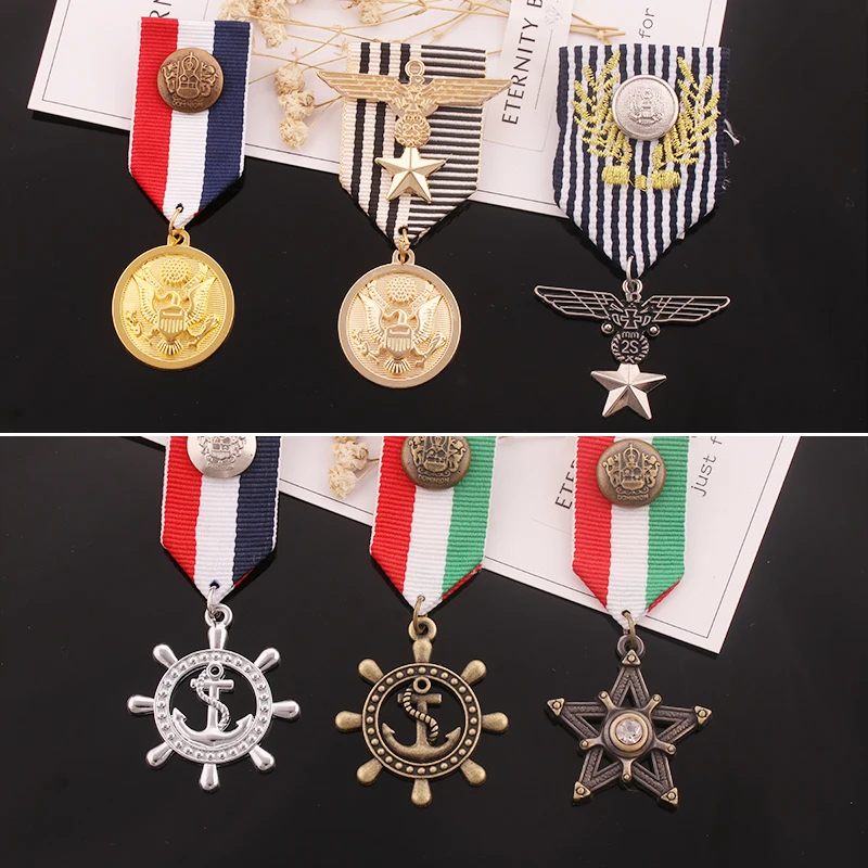 Mados sagė breastpin Ordino už Nuopelnus karinės kolegijos armijos reitingas metaliniai ženkliukai aplikacijos lopai drabužiai JIS-2692 5