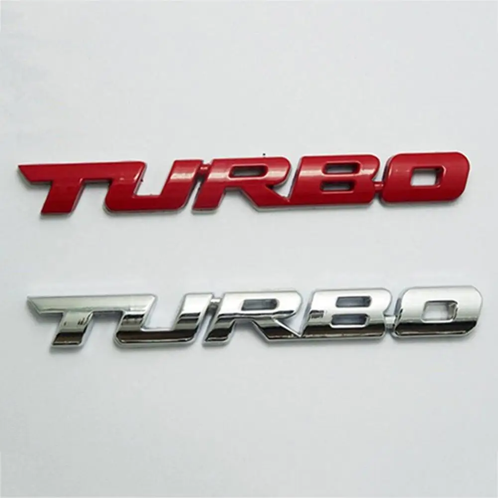 Cool 3D Metalų Lydinio, Raidė Turbo Automobilį, Motociklą Logotipas Ženklelis Lipdukas Lipdukas Dekoras 5