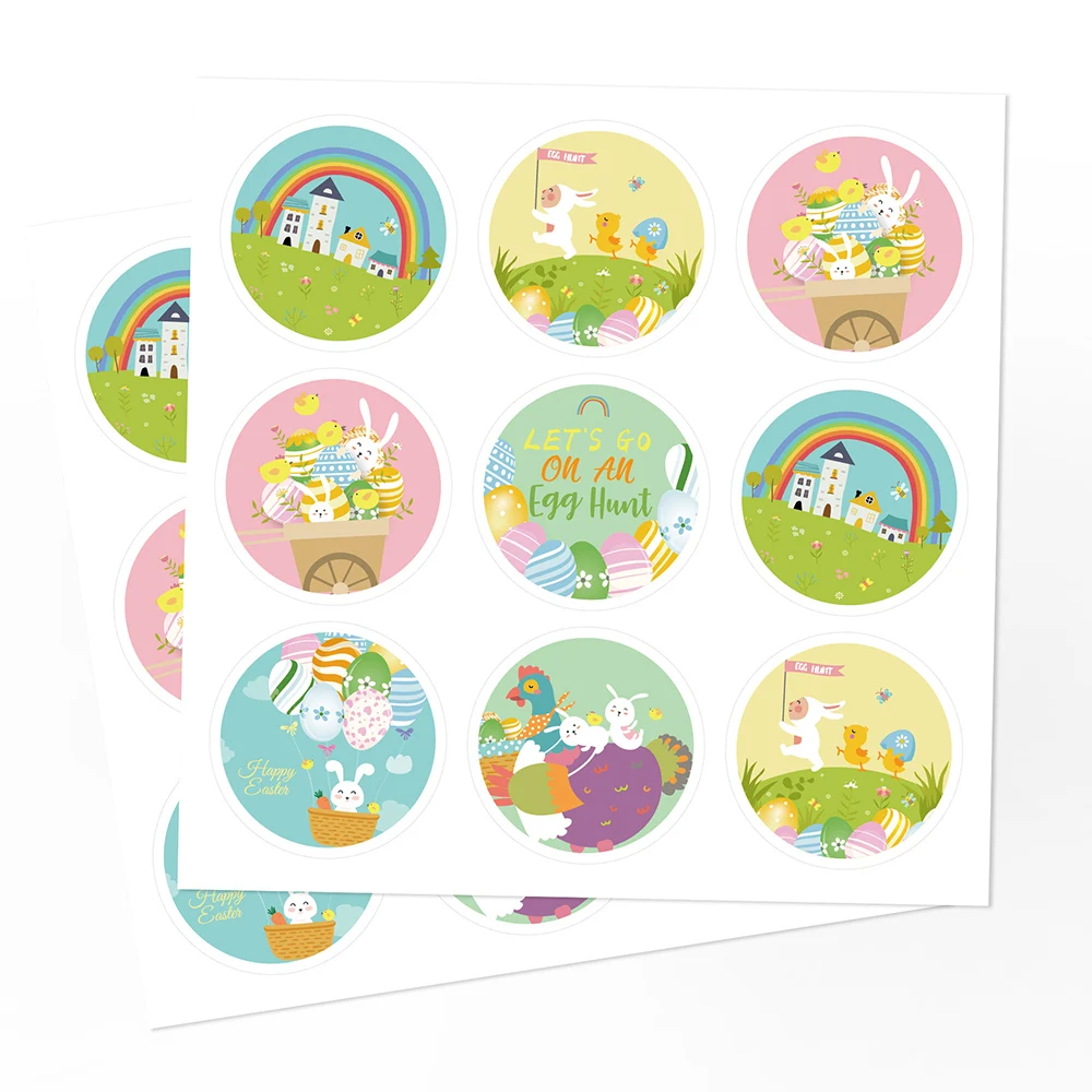 42pcs linksmų Velykų Atvirukai Velykiniai Atvirukai Su Vokais Ir Lipdukai Multi-Color Easter Bunny Kiaušinių Korteles Vaikams, Vaikai 5