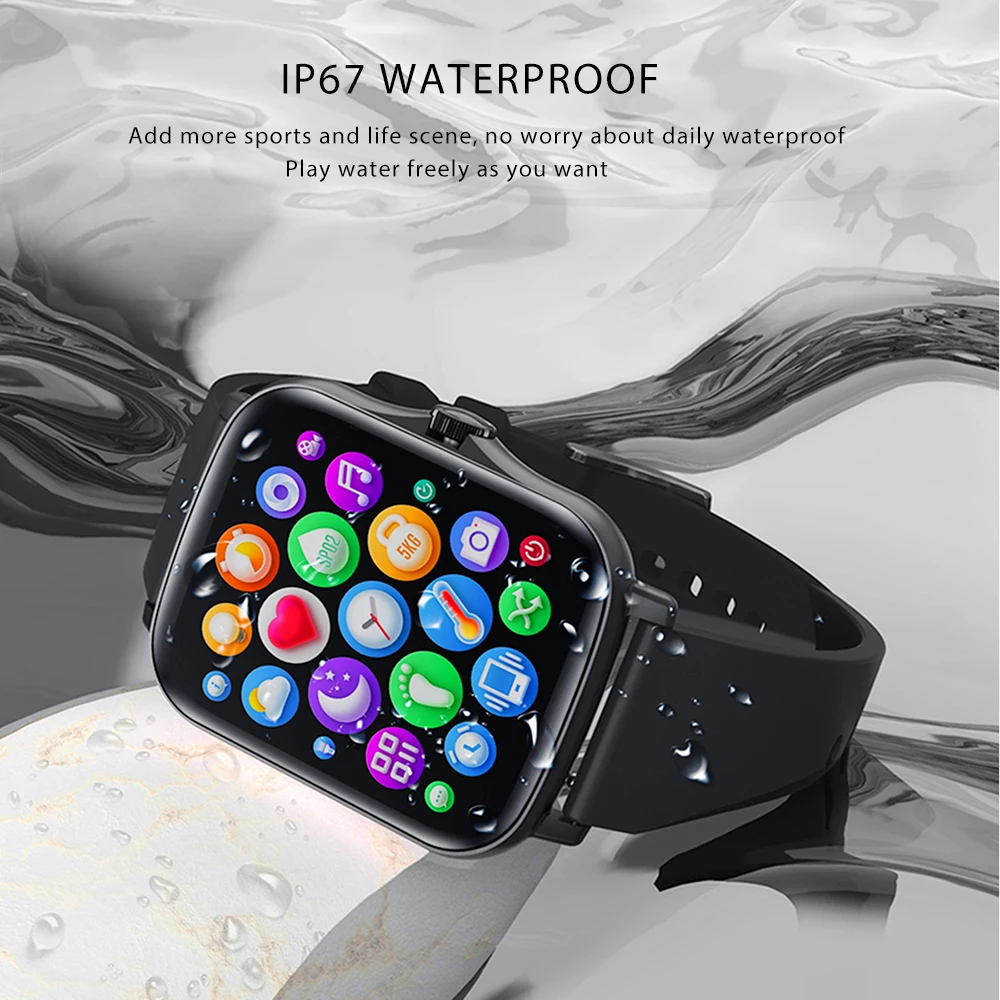 Smartwatch IP67 atsparus Vandeniui Apyrankė Visiškai Jutiklinis Ekranas Fitneso, Širdies ritmą, Kraujo Spaudimą Miego Stebėti Sekimo Apyrankę 5