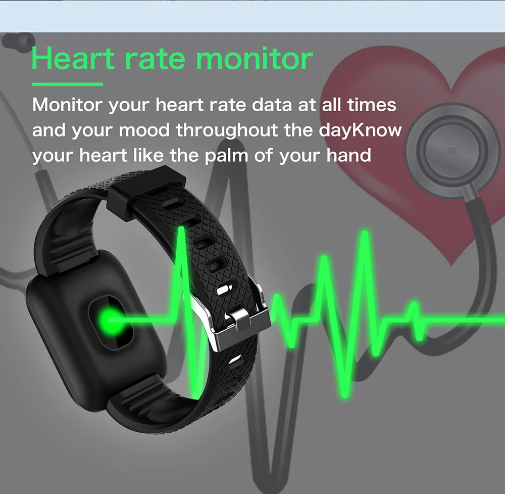 D13 Smart Apyrankę Žiūrėti Vyrų Fitneso Tracker 116 Plus Smart Watch Moterų Smartband Kraujo Spaudimas Pedometer Smart Riešo Juostos 5