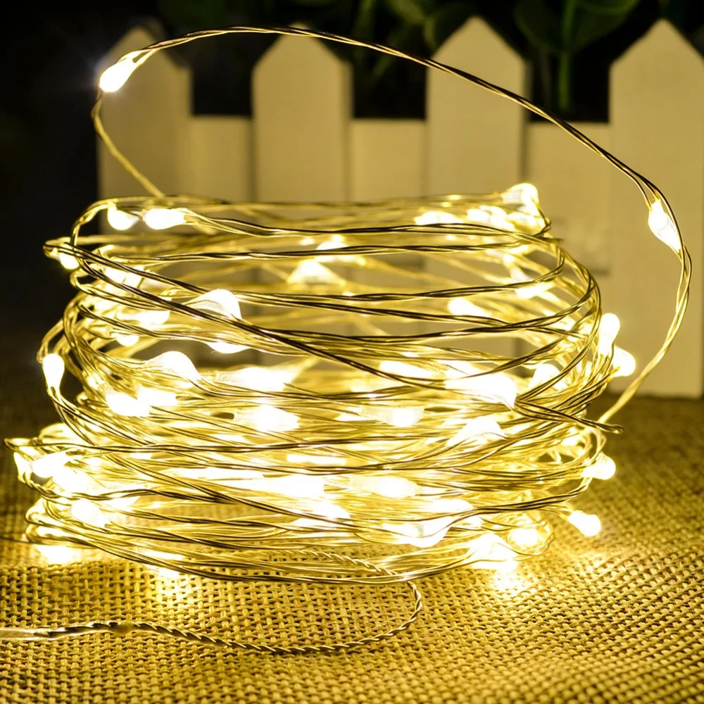 Vario Viela, LED String Light su 100 Led, 10m Ilgio Pasakų Žibintai String Šviesos Juostos Vestuvių Kalėdų Vakarėlį Apdaila 5
