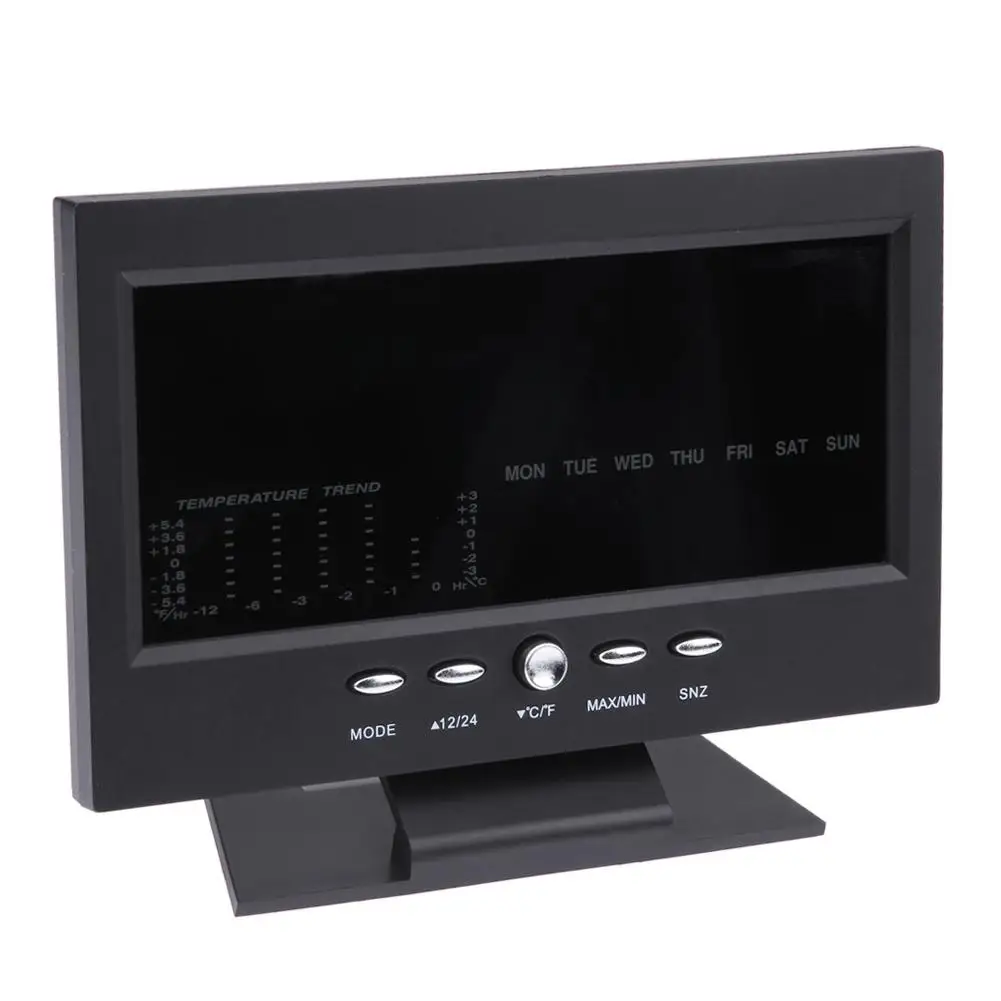 Namų LCD Skaitmeninis Projektorius Super Didelis Ekranas Termometras su Drėgmėmačiu Kalendorius Orų Display Multi-funkcija Skaitmeninis Matuoklis 5