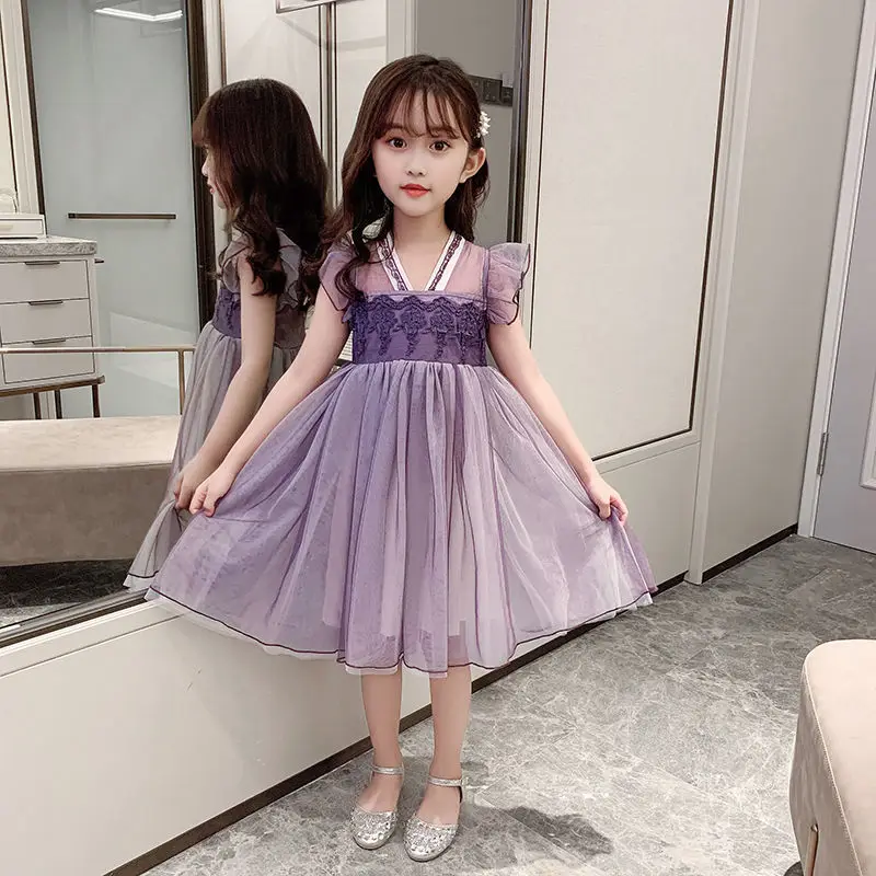 Merginoms Retro Suknelė 2021 Naujų Vaikų Kinų Stiliaus Suknelės Mergaičių Siuvinėjimo Šalis Suknelė 12 Vasaros Vaikų Drabužius 10 Metų 5