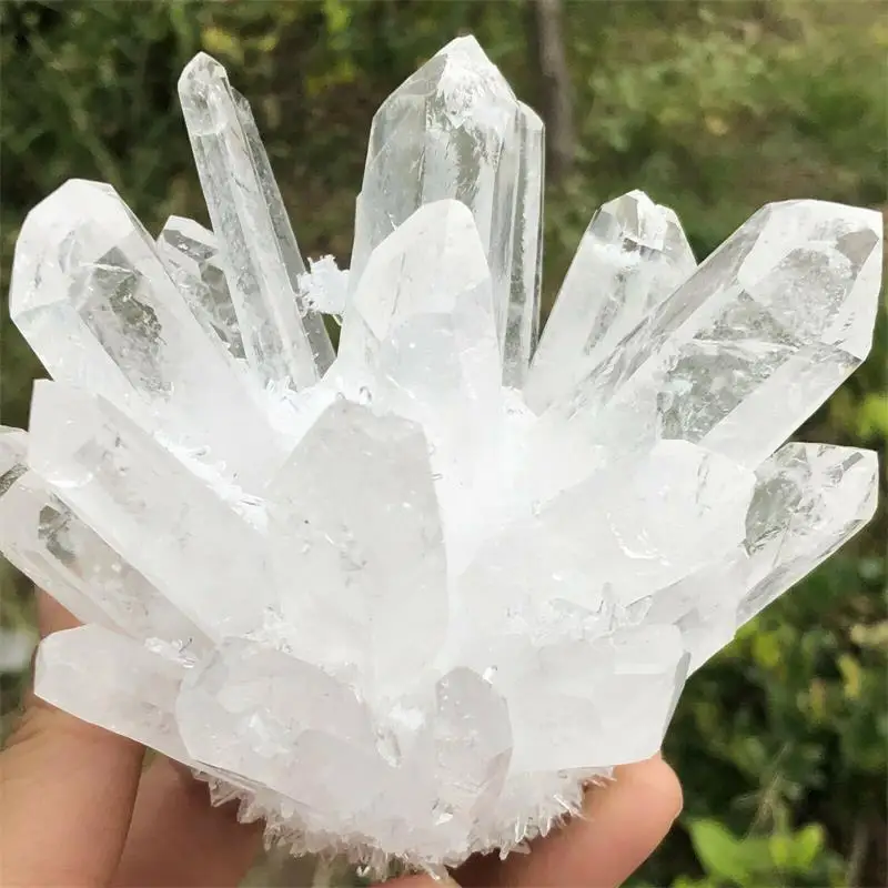 Natūralus baltas kristalų sankaupos kvarco kristalo lazdele chakra išgydo reiki pakopos taško spinduliuotės 5