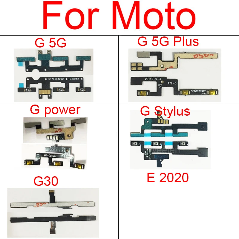 Galia Tūris Šoninis Mygtukas Flex Kabelis Motorola Moto G30 G 5G Plus G Vairo Plunksna E 2020 Power On Off Tūris Jungiklis Flex Kabelis 5